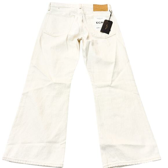 Rag & Bone Maya High-Rise Cropped Flare Ecru Denim Jeans Size 29 $225 NWT - Picture 3 of 9